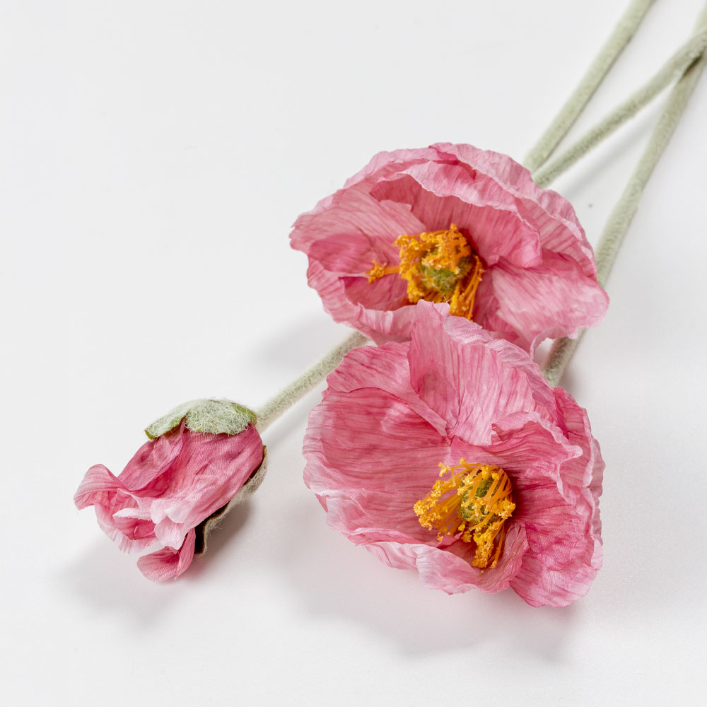 POPPY ΛΟΥΛΟΥΔΙ ΤΕΧΝΗΤΟ 61 POLYESTER ΡΟΖ ΣΚΟΥΡΟ - Image 3