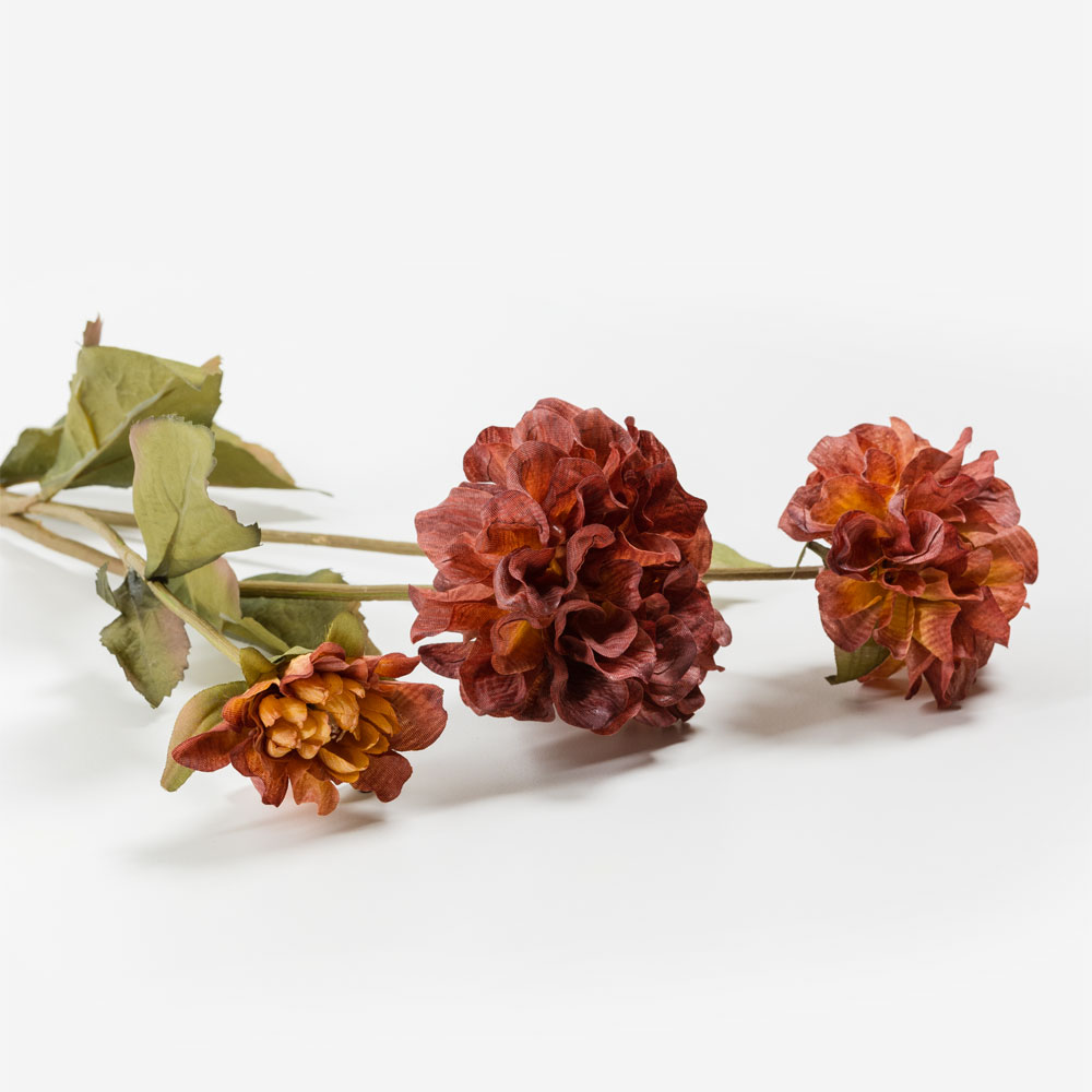 ZINNIA ΛΟΥΛΟΥΔΙ ΤΕΧΝΗΤΟ 52 POLYESTER ΜΠΟΡΝΤΩ ΠΟΡΤΟΚΑΛΙ ΠΡΑΣΙΝΟ - Image 4