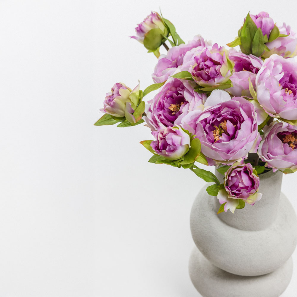 HALF MOON PEONY ΛΟΥΛΟΥΔΙ ΤΕΧΝΗΤΟ 43 POLYESTER ΛΙΛΑ ΛΕΥΚΟ ΠΡΑΣΙΝΟ - Image 2