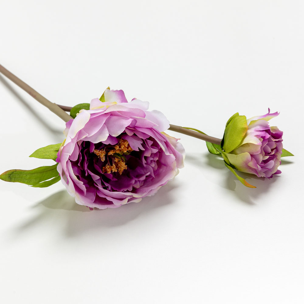 HALF MOON PEONY ΛΟΥΛΟΥΔΙ ΤΕΧΝΗΤΟ 43 POLYESTER ΛΙΛΑ ΛΕΥΚΟ ΠΡΑΣΙΝΟ - Image 3
