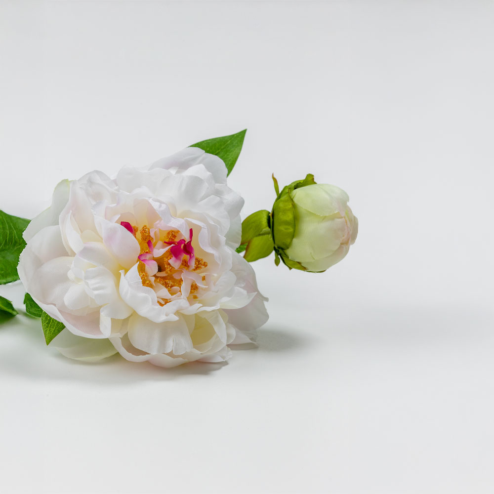 PEONY ΛΟΥΛΟΥΔΙ ΤΕΧΝΗΤΟ 67 POLYESTER ΛΕΥΚΟ ΡΟΖ ΠΡΑΣΙΝΟ - Image 3
