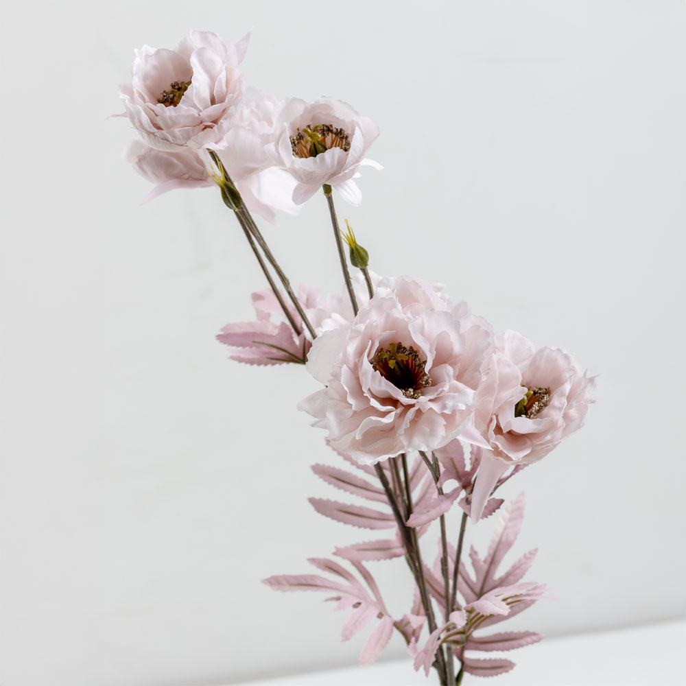 PEONY ΛΟΥΛΟΥΔΙ ΤΕΧΝΗΤΟ 82 POLYESTER ΡΟΖ ΓΚΡΙ - Image 2