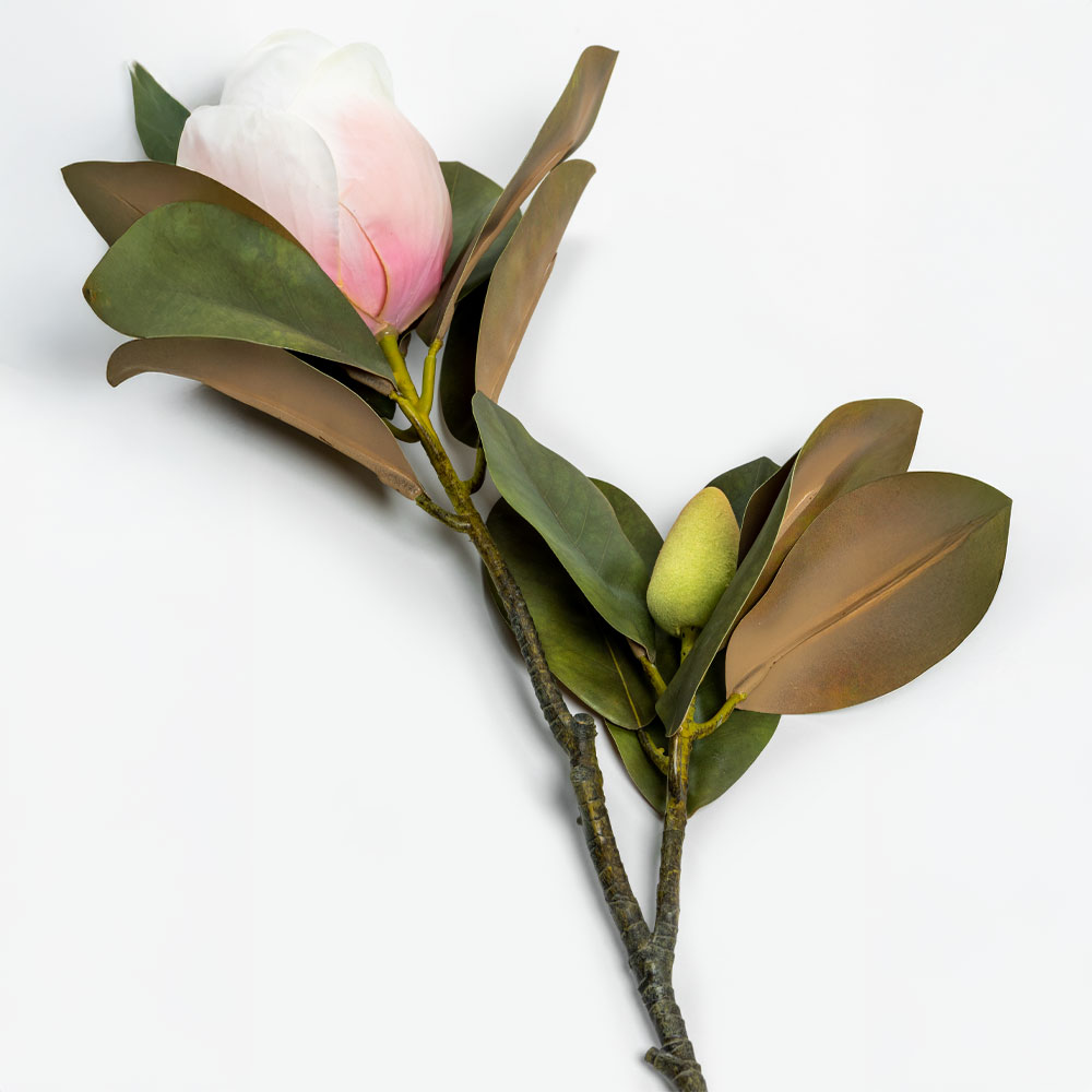 MAGNOLIA ΛΟΥΛΟΥΔΙ ΤΕΧΝΗΤΟ 73 POLYESTER ΡΟΖ ΛΕΥΚΟ ΠΡΑΣΙΝΟ - Image 4