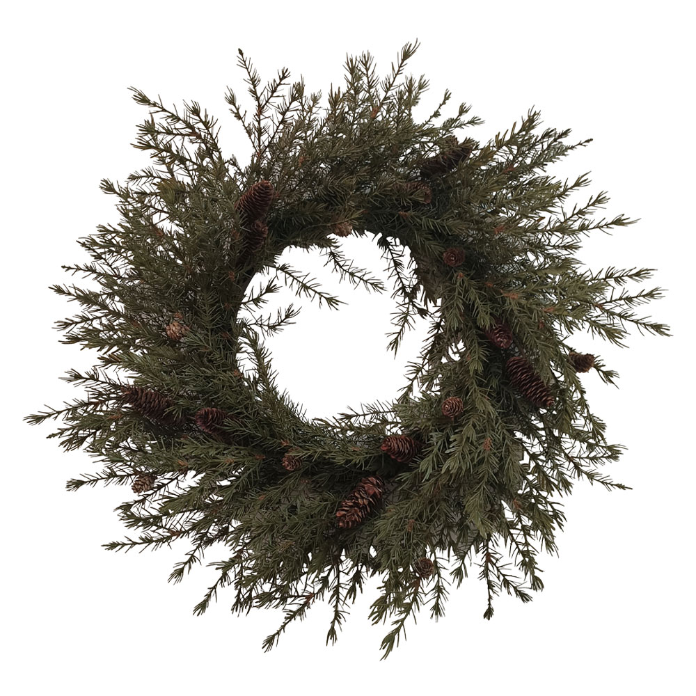 CEDAR 80 ΧΡΙΣΤΟΥΓΕΝΝΙΑΤΙΚΟ ΣΤΕΦΑΝΙ ΜΕ ΚΟΥΚΟΥΝΑΡΙΑ 80x80cm PVC ΠΡΑΣΙΝΟ ΚΟΥΚΟΥΝΑΡΙ