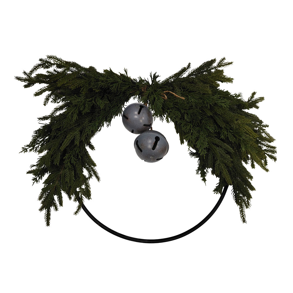 CIRCLE 60 ΧΡΙΣΤΟΥΓΕΝΝΙΑΤΙΚΟ ΣΤΕΦΑΝΙ 60x60cm ΜΕΤΑΛΛΟ ΠΡΑΣΙΝΟ ΚΟΚΚΙΝΟ PVC