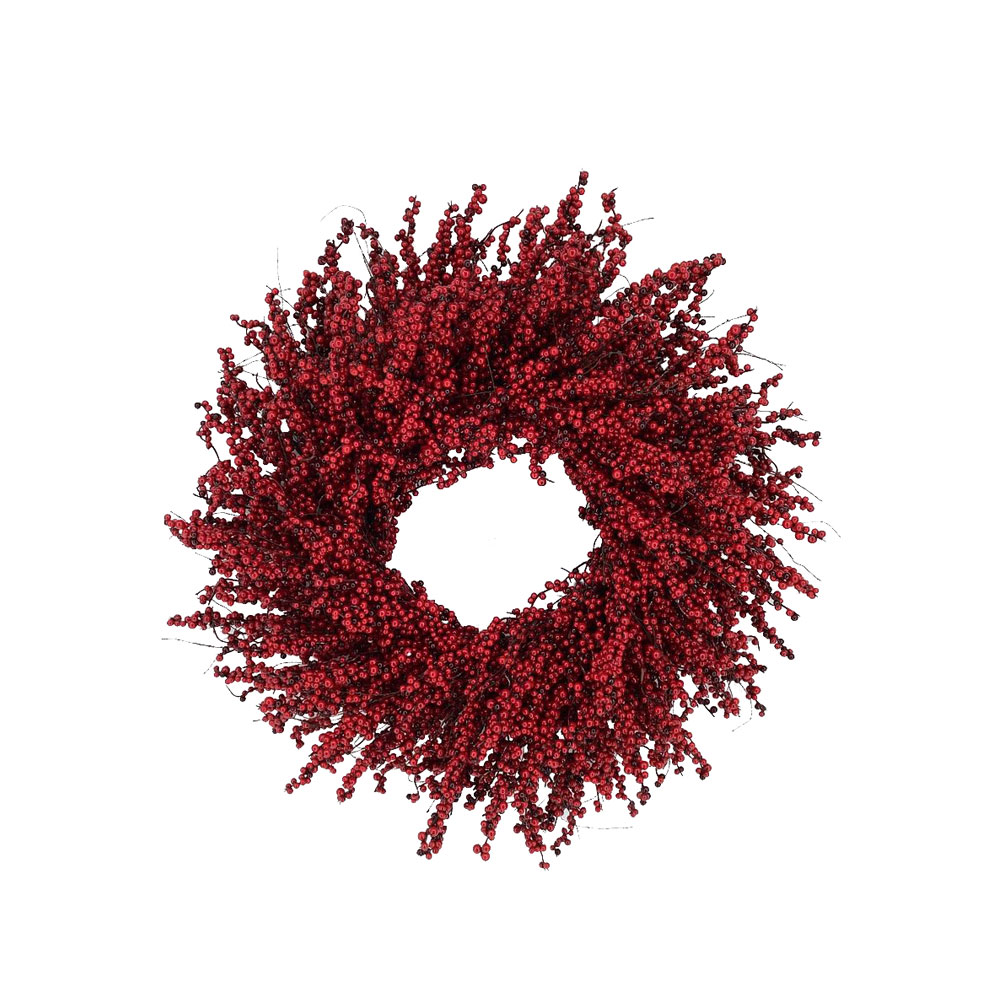 RED BERRY 60 ΧΡΙΣΤΟΥΓΕΝΝΙΑΤΙΚΟ ΣΤΕΦΑΝΙ ΜΕ ΓΚΙ 60x60cm POLYFOAM ΚΟΚΚΙΝΟ PVC