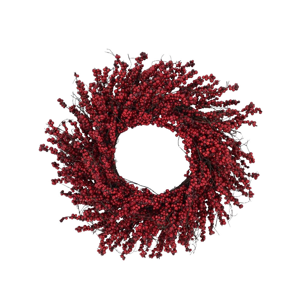 RED BERRY 60 ΧΡΙΣΤΟΥΓΕΝΝΙΑΤΙΚΟ ΣΤΕΦΑΝΙ ΜΕ ΓΚΙ 60x60cm POLYFOAM ΚΟΚΚΙΝΟ PVC