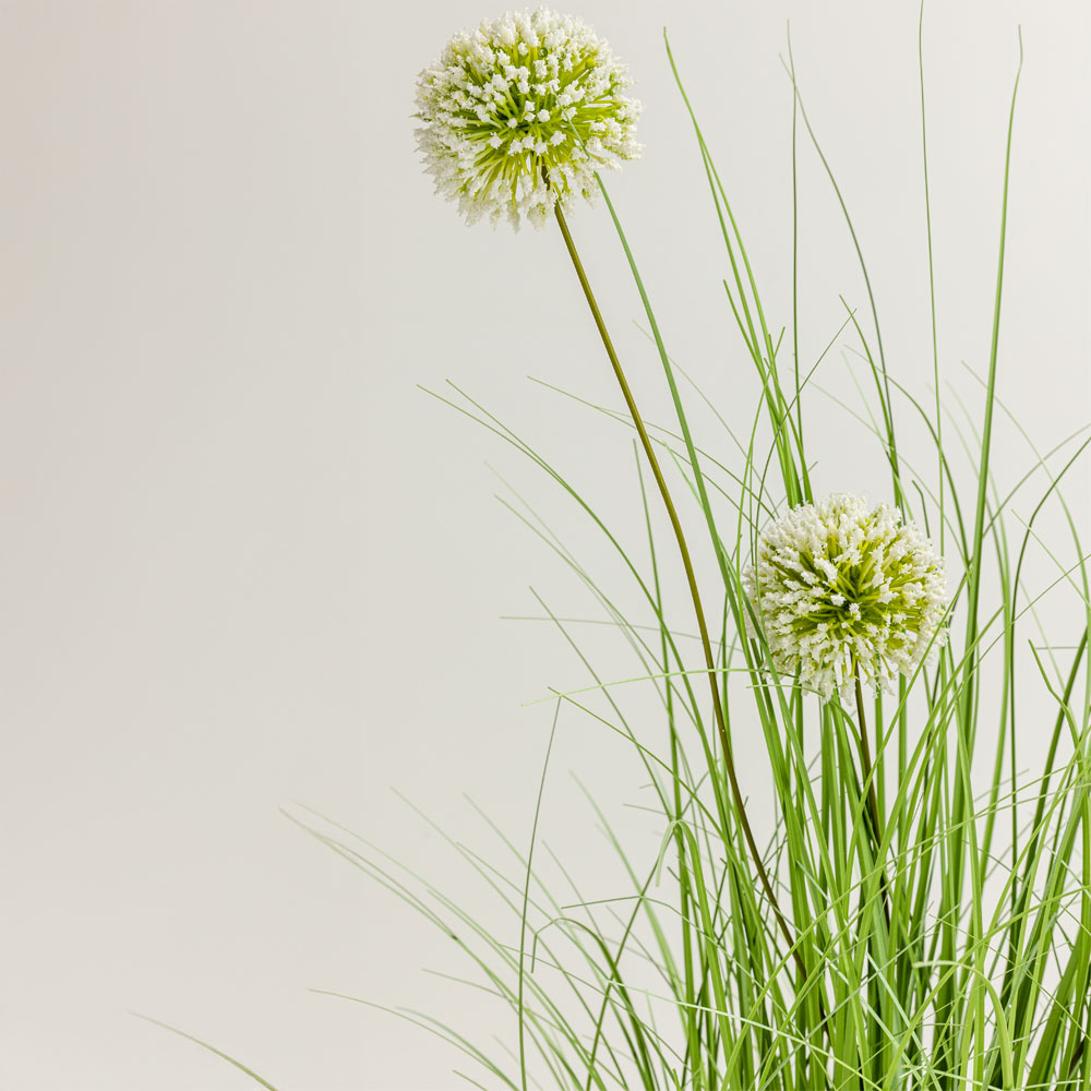 GRASS FLOWER ΦΥΤΟ ΤΕΧΝΗΤΟ ΣΕ ΓΛΑΣΤΡΑ 58 PVC ΠΡΑΣΙΝΟ - Image 2
