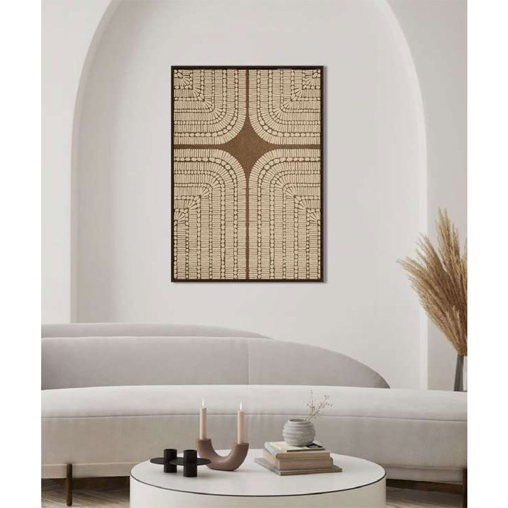 NEW AGE ΠΙΝΑΚΑΣ ΔΙΑΚΟΣΜΗΣΗΣ 80x120x4 ΚΑΜΒΑΣ ΜΠΕΖ ΚΑΦΕ ΞΥΛΟ ΚΑΦΕ - Image 2