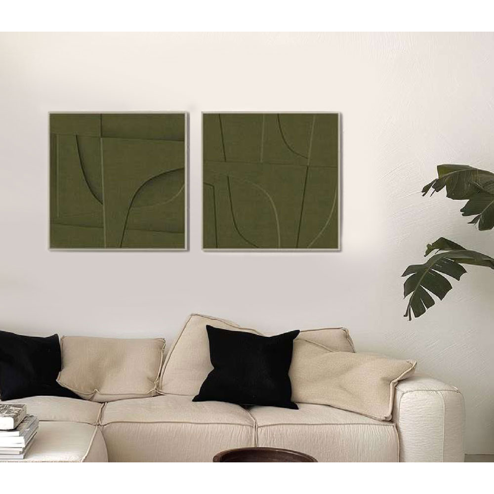 ACETE ΠΙΝΑΚΑΣ ΔΙΑΚΟΣΜΗΣΗΣ 77x77x4cm MDF ΛΑΔΙ PVC ΦΥΛΛΟ ΦΥΣΙΚΟ - Image 2