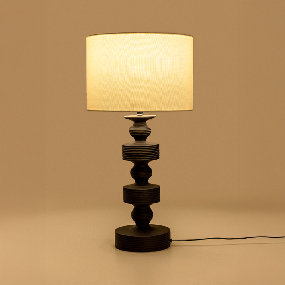 JASIEL ΦΩΤΙΣΤΙΚΟ ΕΠΙΤΡΑΠΕΖΙΟ 64 POLYRESIN ΜΑΥΡΟ ΛΙΝΟ ΛΕΥΚΟ - Image 2