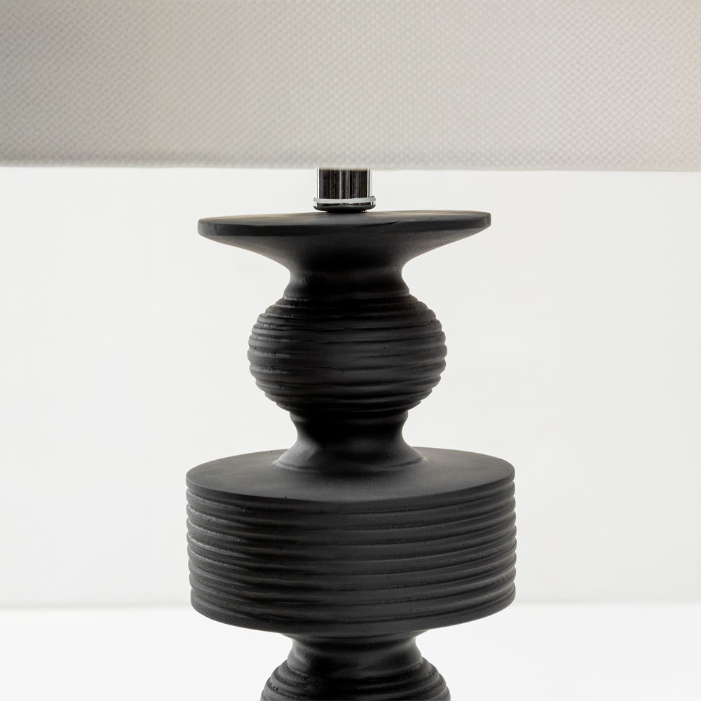 JASIEL ΦΩΤΙΣΤΙΚΟ ΕΠΙΤΡΑΠΕΖΙΟ 64 POLYRESIN ΜΑΥΡΟ ΛΙΝΟ ΛΕΥΚΟ - Image 3