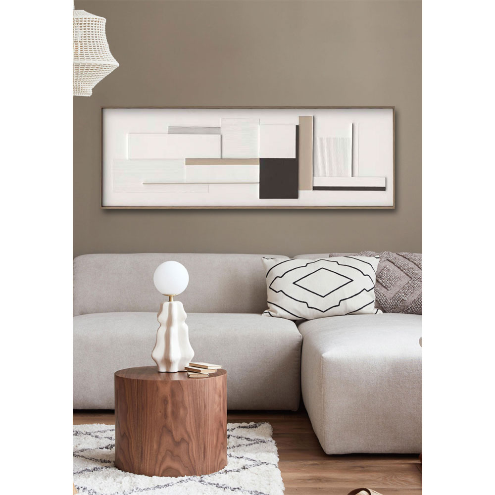 PORTER ΠΙΝΑΚΑΣ ΔΙΑΚΟΣΜΗΣΗΣ 50x150x5 ΚΑΜΒΑΣ ΛΕΥΚΟ ΜΠΕΖ ΜΑΥΡΟ ΞΥΛΟ ΦΥΣΙΚΟ - Image 2