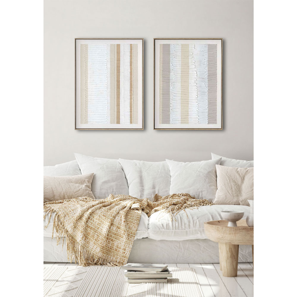 EVIK SAND ΠΙΝΑΚΑΣ ΔΙΑΚΟΣΜΗΣΗΣ 60x80x4 ΚΑΜΒΑΣ ΛΕΥΚΟ ΜΠΕΖ ΞΥΛΟ ΦΥΣΙΚΟ - Image 2