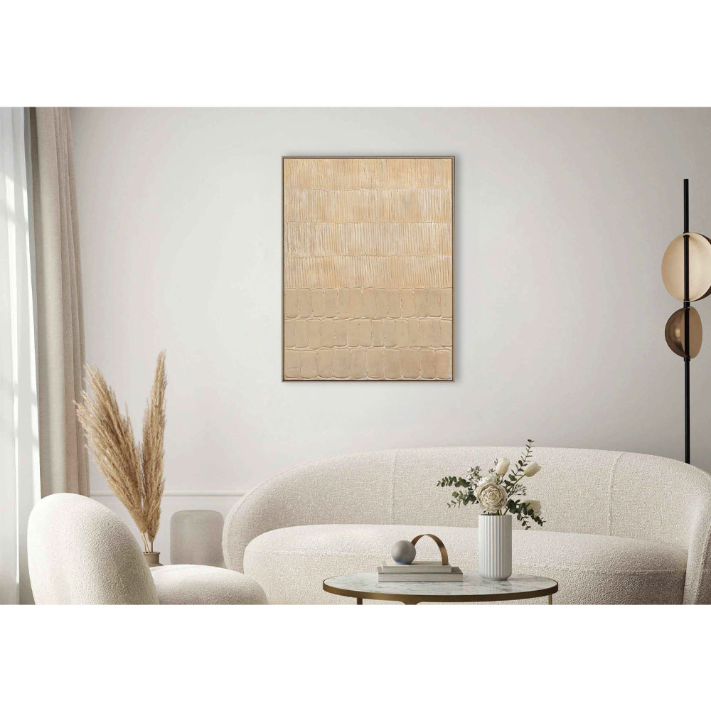 ZEB ΠΙΝΑΚΑΣ ΔΙΑΚΟΣΜΗΣΗΣ 90x120x5 ΚΑΜΒΑΣ ΜΠΕΖ ΞΥΛΟ ΦΥΣΙΚΟ - Image 2