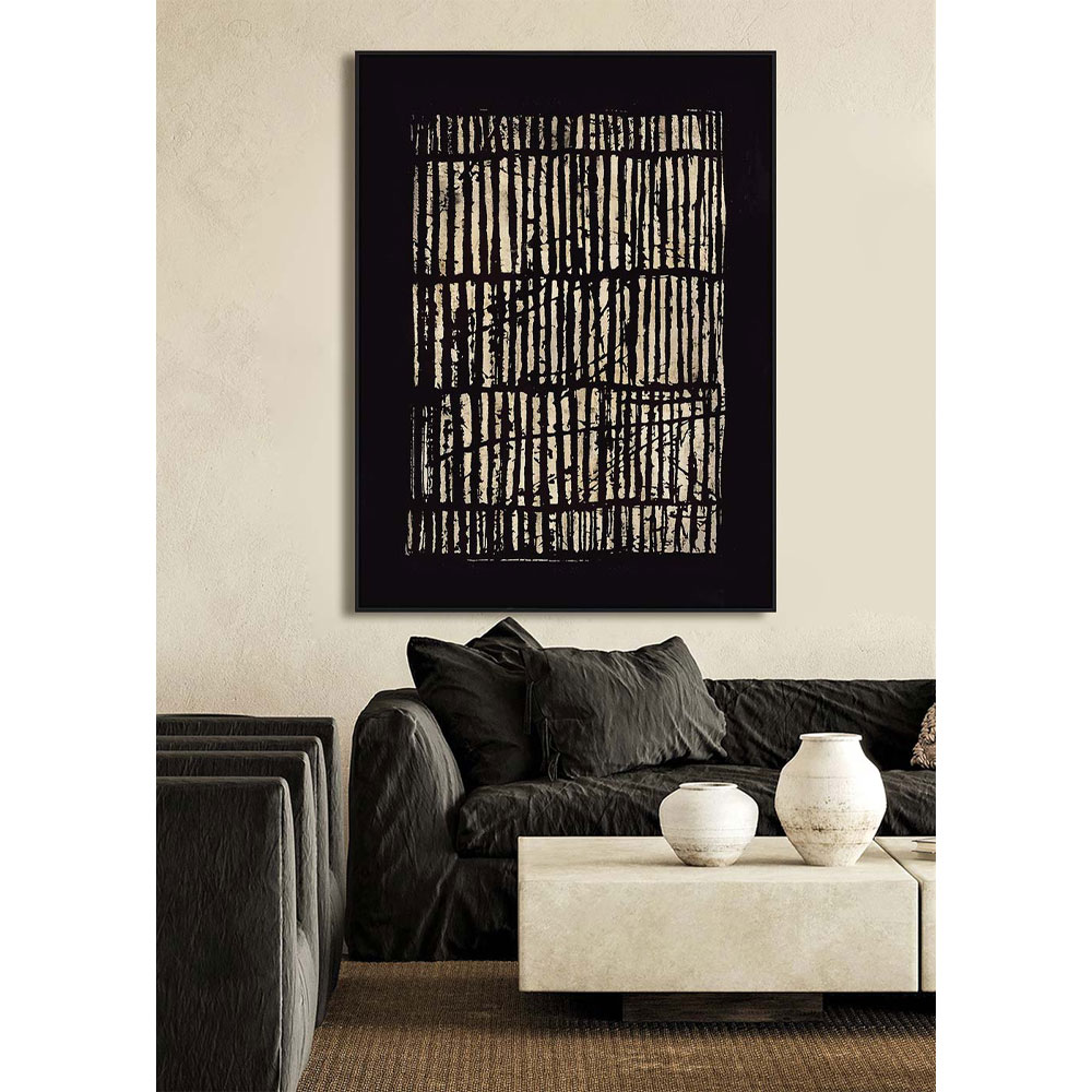 MULTIPLY ΠΙΝΑΚΑΣ ΔΙΑΚΟΣΜΗΣΗΣ 90x120x4 ΚΑΜΒΑΣ ΜΑΥΡΟ ΜΠΕΖ MDF ΜΑΥΡΟ - Image 2