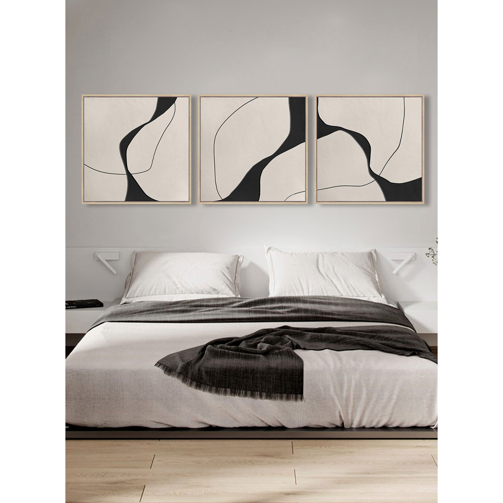 RENEWAL ΠΙΝΑΚΑΣ SET 3ΤΜΧ 60x180x4 ΚΑΜΒΑΣ ΛΕΥΚΟ ΜΑΥΡΟ MDF ΦΥΣΙΚΟ - Image 2