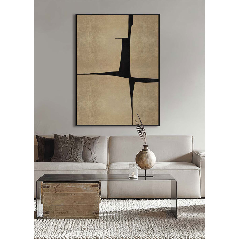 ATTRACTION ΠΙΝΑΚΑΣ ΔΙΑΚΟΣΜΗΣΗΣ 90x120x4 ΚΑΜΒΑΣ ΧΡΥΣΟ ΜΑΥΡΟ MDF ΜΑΥΡΟ - Image 2