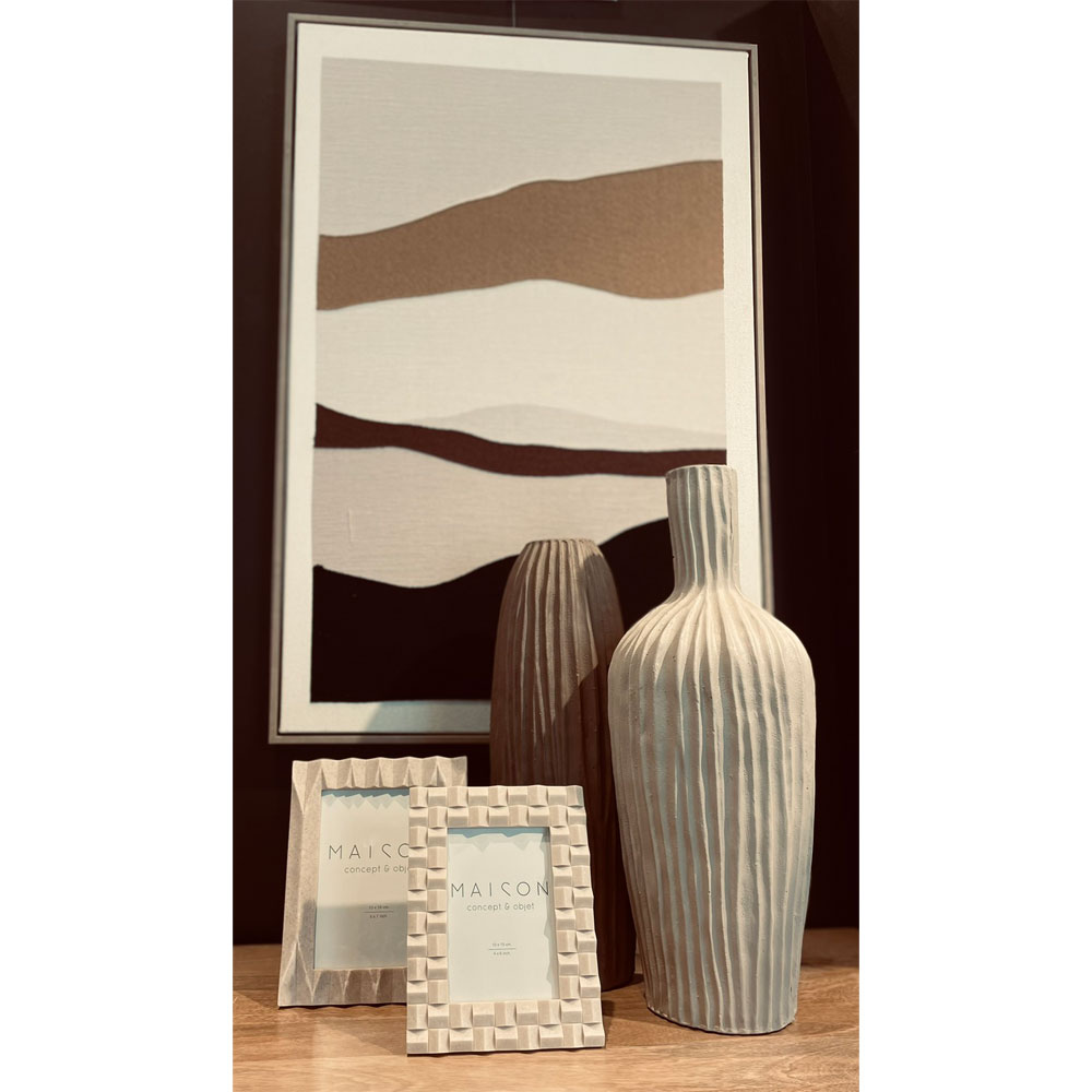 PLISSE ΚΟΡΝΙΖΑ 18x2x23 POLYRESIN ΜΠΕΖ ΓΥΑΛΙ - Image 2