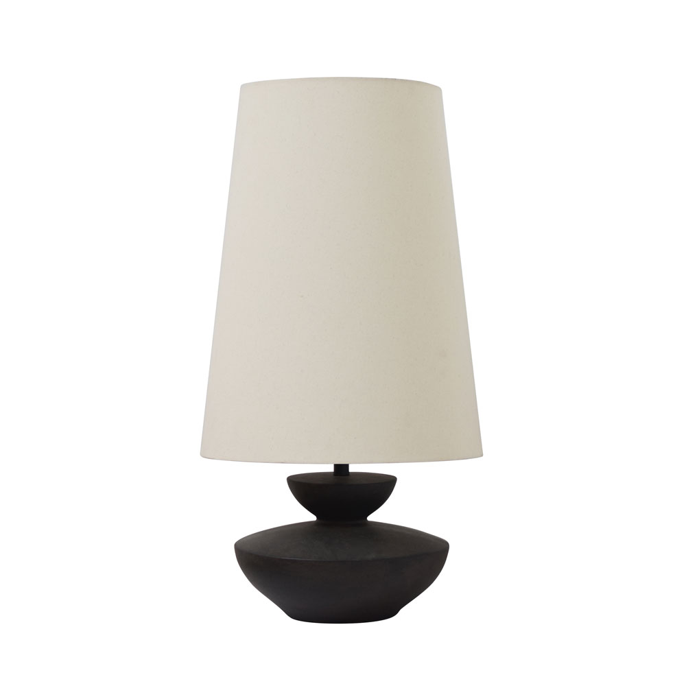 OMONDI ΦΩΤΙΣΤΙΚΟ ΕΠΙΤΡΑΠΕΖΙΟ 27x27x66cm RESIN ΜΑΥΡΟ ΛΙΝΟ ΜΠΕΖ