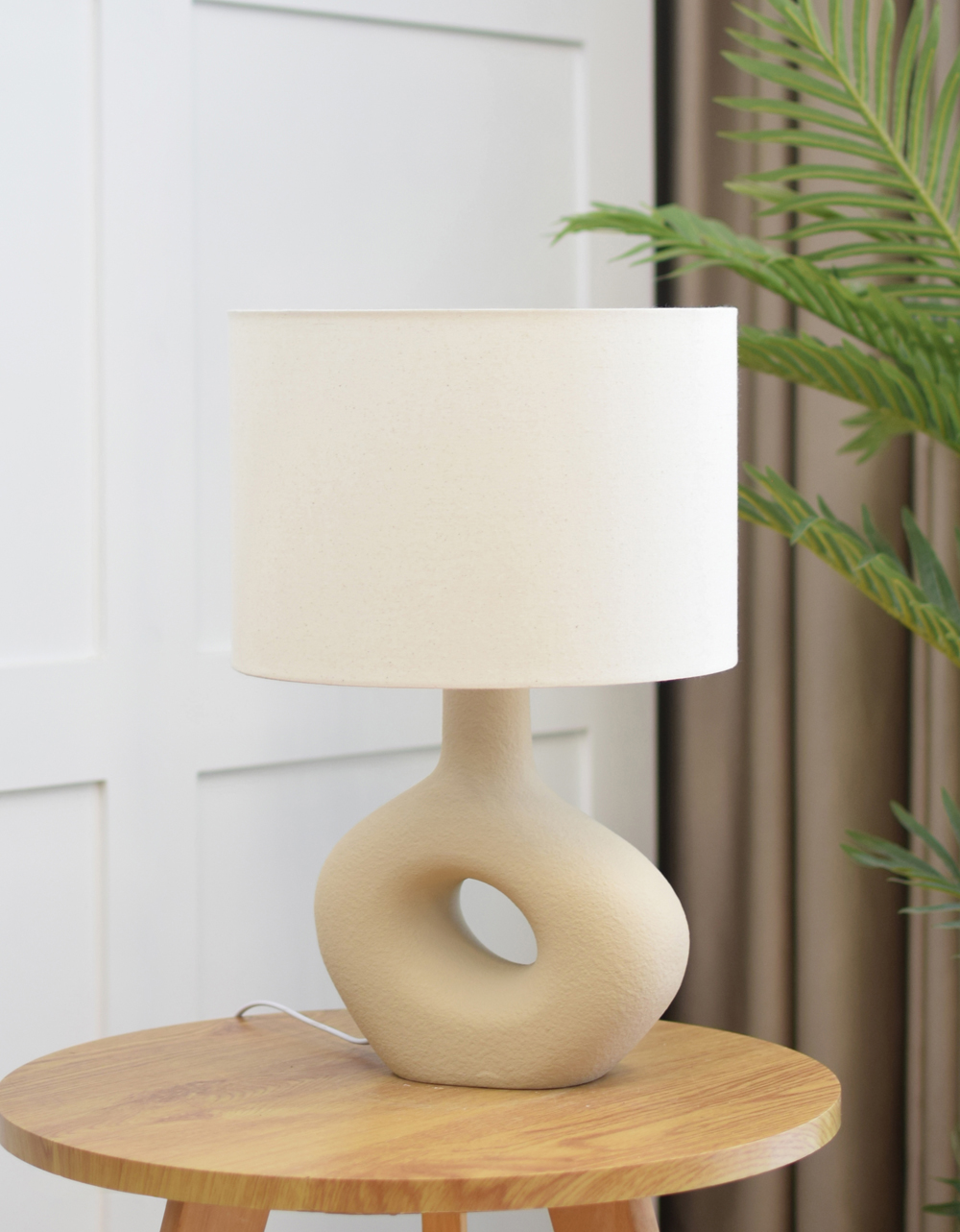 PEBBLE ΦΩΤΙΣΤΙΚΟ ΕΠΙΤΡΑΠΕΖΙΟ 23x12x49cm ΚΕΡΑΜΙΚΟ ΜΠΕΖ ΛΙΝΟ ΜΠΕΖ - Image 2