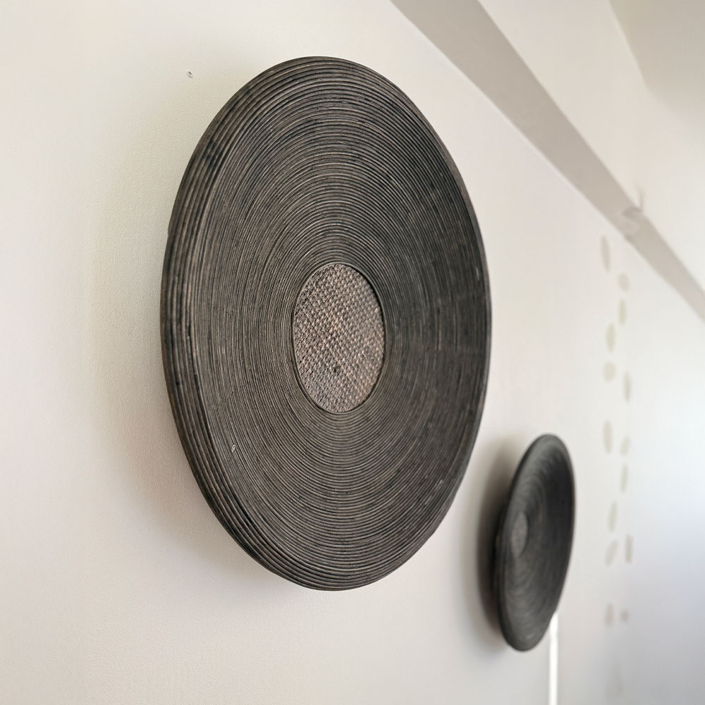 POMPEI ΔΙΑΚΟΣΜΗΤΙΚΟ ΤΟΙΧΟΥ SET 3ΤΜΧ 60x60x9 ΞΥΛΟ ΚΑΦΕ BAMBOO - Image 2