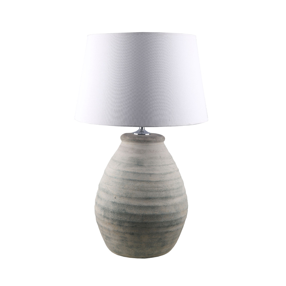 DILOS ΦΩΤΙΣΤΙΚΟ ΕΠΙΤΡΑΠΕΖΙΟ 35x35x80cm ΚΕΡΑΜΙΚΟ ΛΕΥΚΟ ΓΚΡΙ ΛΙΝΟ ΛΕΥΚΟ