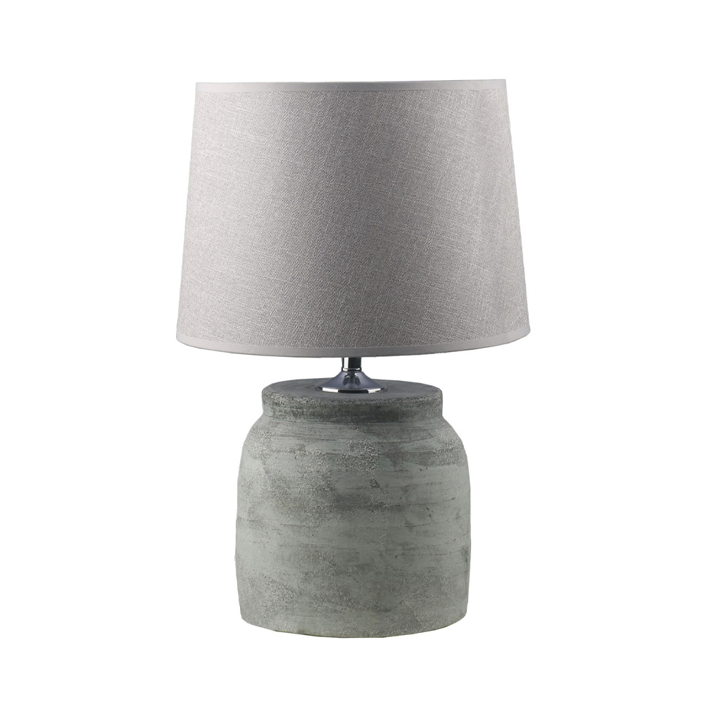 LINDOS ΦΩΤΙΣΤΙΚΟ ΕΠΙΤΡΑΠΕΖΙΟ 24x24x54cm ΚΕΡΑΜΙΚΟ ΜΕΝΤΑ ΓΚΡΙ ΛΙΝΟ ΜΠΕΖ