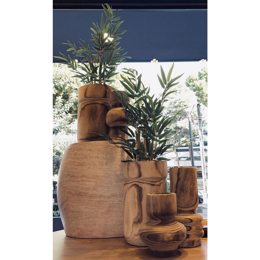 KENGO ΒΑΖΟ 13x13x20 ΞΥΛΟ ΦΥΣΙΚΟ - Image 2