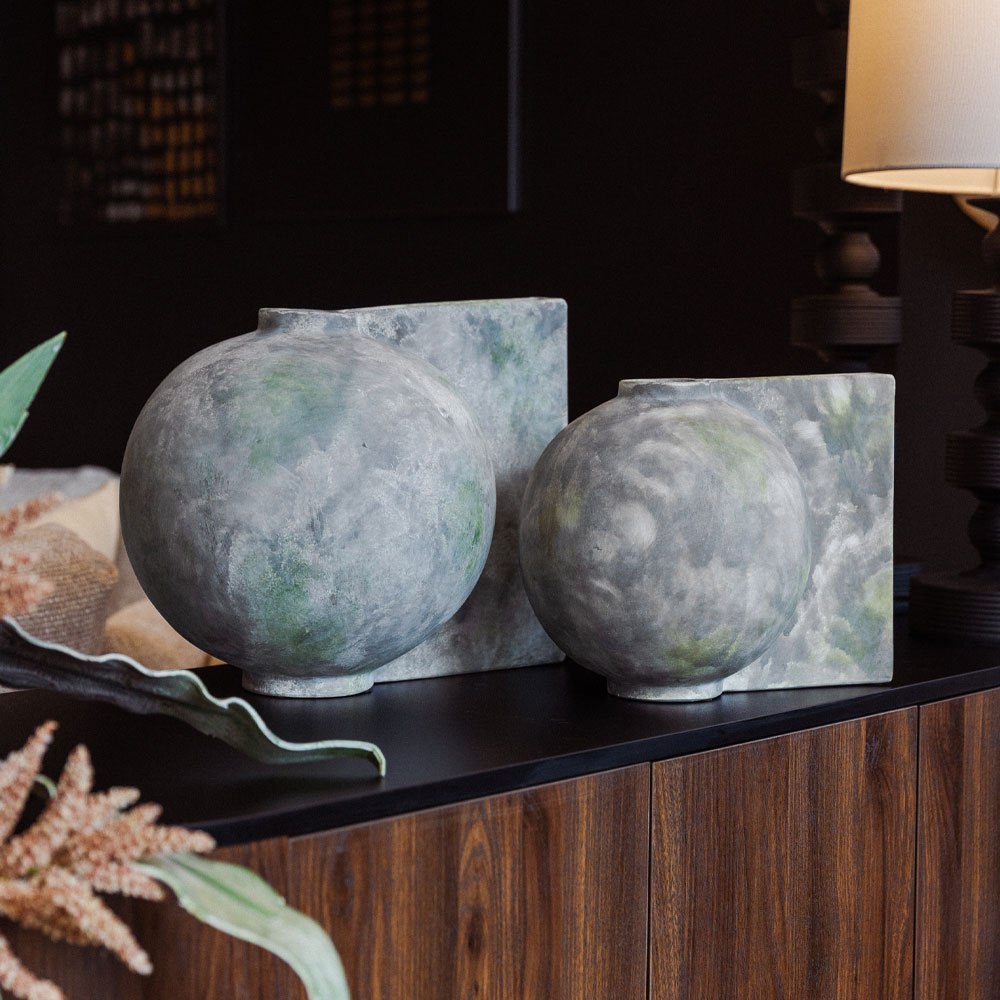 ALKISTIS ΒΑΖΟ 30x23x25 ΚΕΡΑΜΙΚΟ ΓΚΡΙ - Image 2