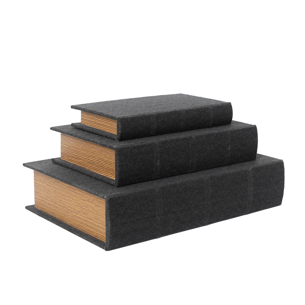 BOOKS ΔΙΑΚΟΣΜΗΤΙΚΟ ΒΙΒΛΙΑ SET 3ΤΜΧ 33x22x7 MDF ΓΚΡΙ ΣΚΟΥΡΟ ΜΠΕΖ