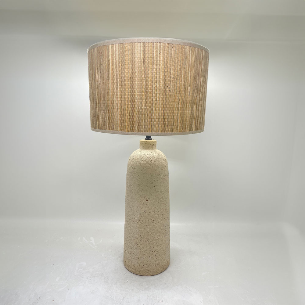 ZED ΦΩΤΙΣΤΙΚΟ ΕΠΙΤΡΑΠΕΖΙΟ 15x15x65cm ΚΕΡΑΜΙΚΟ ΜΠΕΖ BAMBOO ΦΥΣΙΚΟ - Image 2