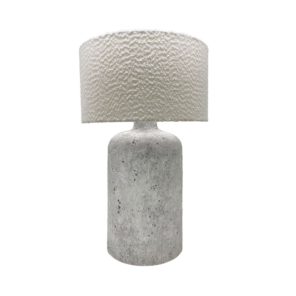 MORTAR ΦΩΤΙΣΤΙΚΟ ΕΠΙΤΡΑΠΕΖΙΟ 22x22x66cm ΚΕΡΑΜΙΚΟ ΓΚΡΙ ΛΙΝΟ ΛΕΥΚΟ