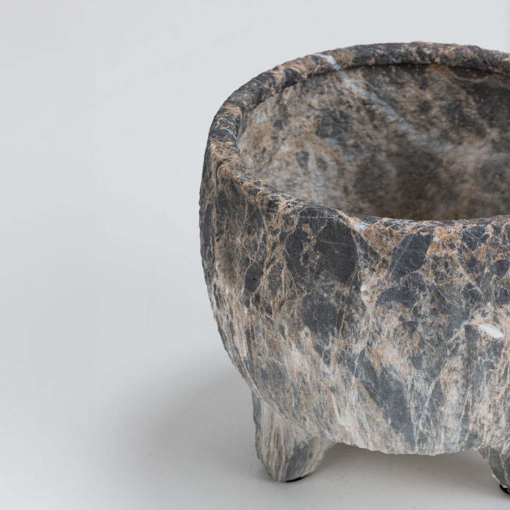 ROCKY ΚΑΣΠΩ 27x27x23cm ΚΕΡΑΜΙΚΟ ΑΝΘΡΑΚΙ ΜΠΕΖ - Image 3