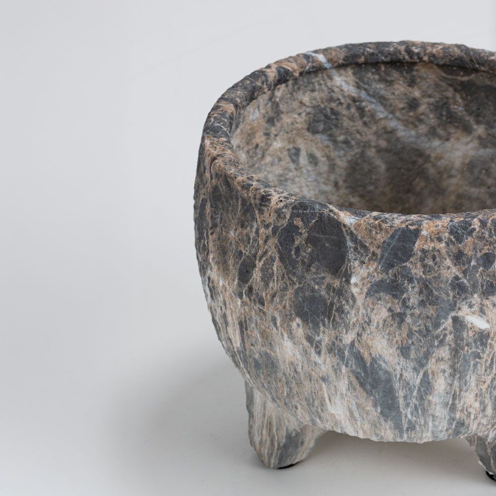 ROCKY ΚΑΣΠΩ 20x20x18cm ΚΕΡΑΜΙΚΟ ΑΝΘΡΑΚΙ ΜΠΕΖ - Image 3