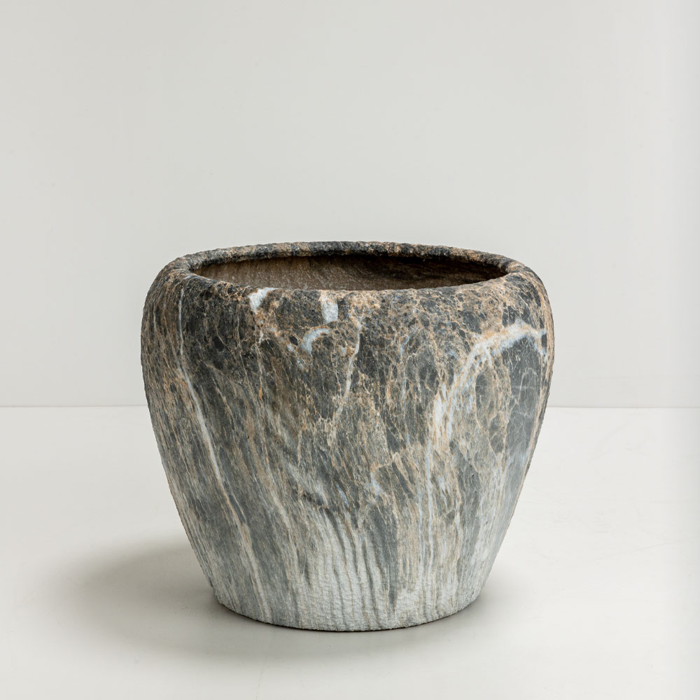 GASHER ΓΛΑΣΤΡΑ ΣΕΤ 3ΤΜΧ 42x42x35cm ΚΕΡΑΜΙΚΟ ΑΝΘΡΑΚΙ ΜΠΕΖ - Image 3
