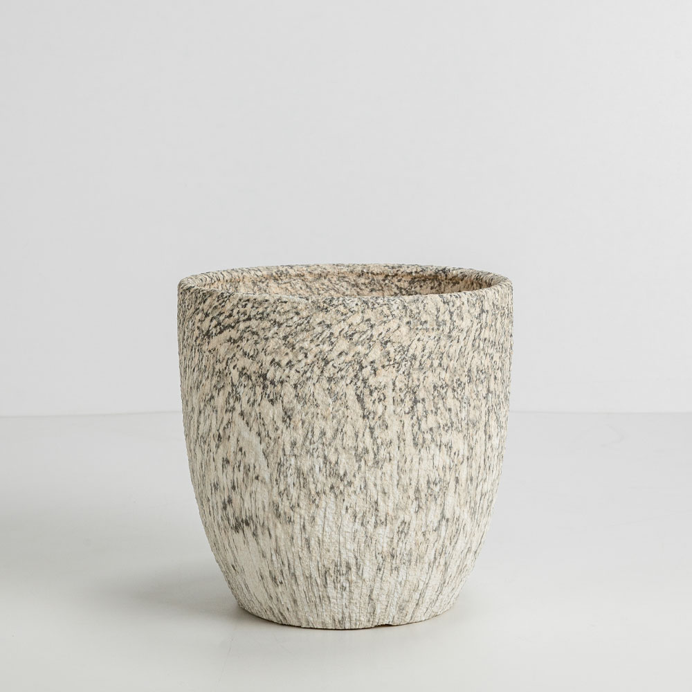 KANCHE ΓΛΑΣΤΡΑ ΣΕΤ 3ΤΜΧ 30x30x31cm ΚΕΡΑΜΙΚΟ ΜΠΕΖ ΜΑΥΡΟ - Image 3