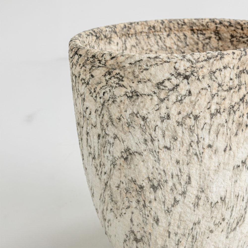 KANCHE ΓΛΑΣΤΡΑ ΣΕΤ 3ΤΜΧ 30x30x31cm ΚΕΡΑΜΙΚΟ ΜΠΕΖ ΜΑΥΡΟ - Image 4