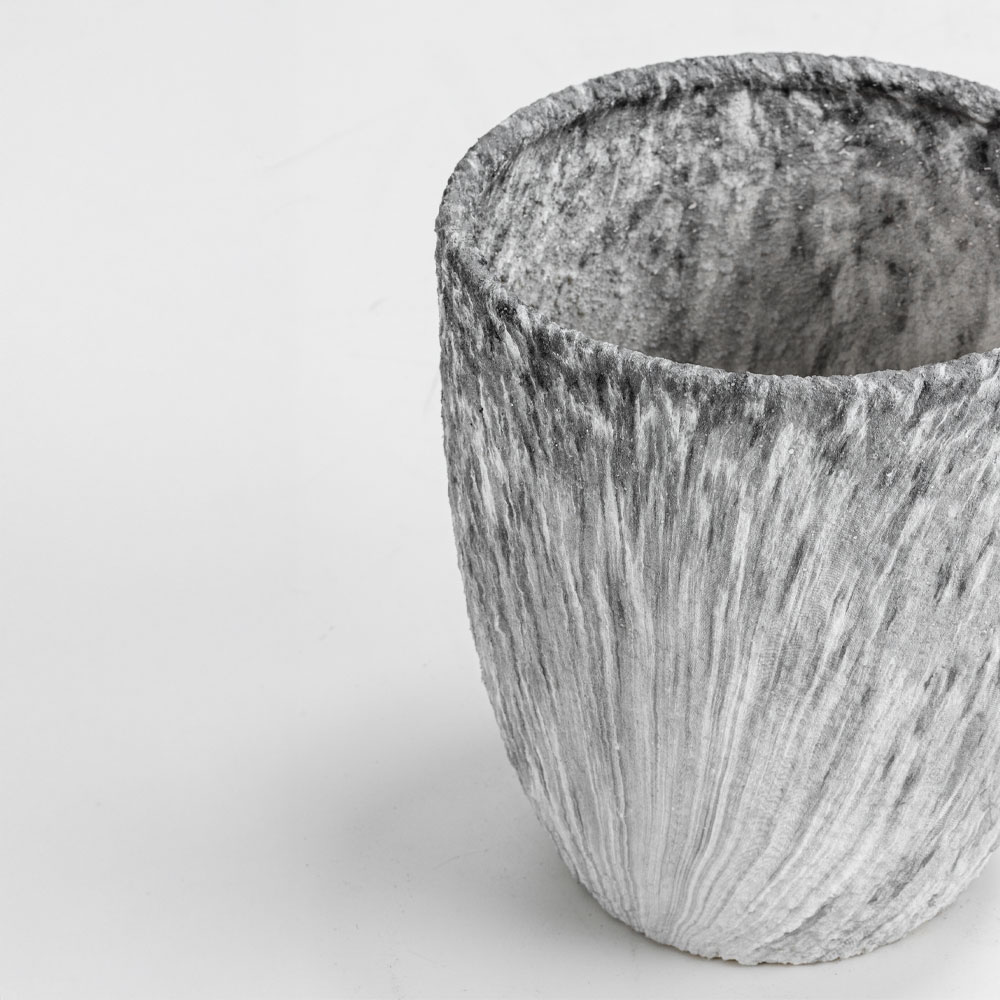 VINSON ΓΛΑΣΤΡΑ ΣΕΤ 3ΤΜΧ 30x30x31cm ΚΕΡΑΜΙΚΟ ΓΚΡΙ ΛΕΥΚΟ - Image 4