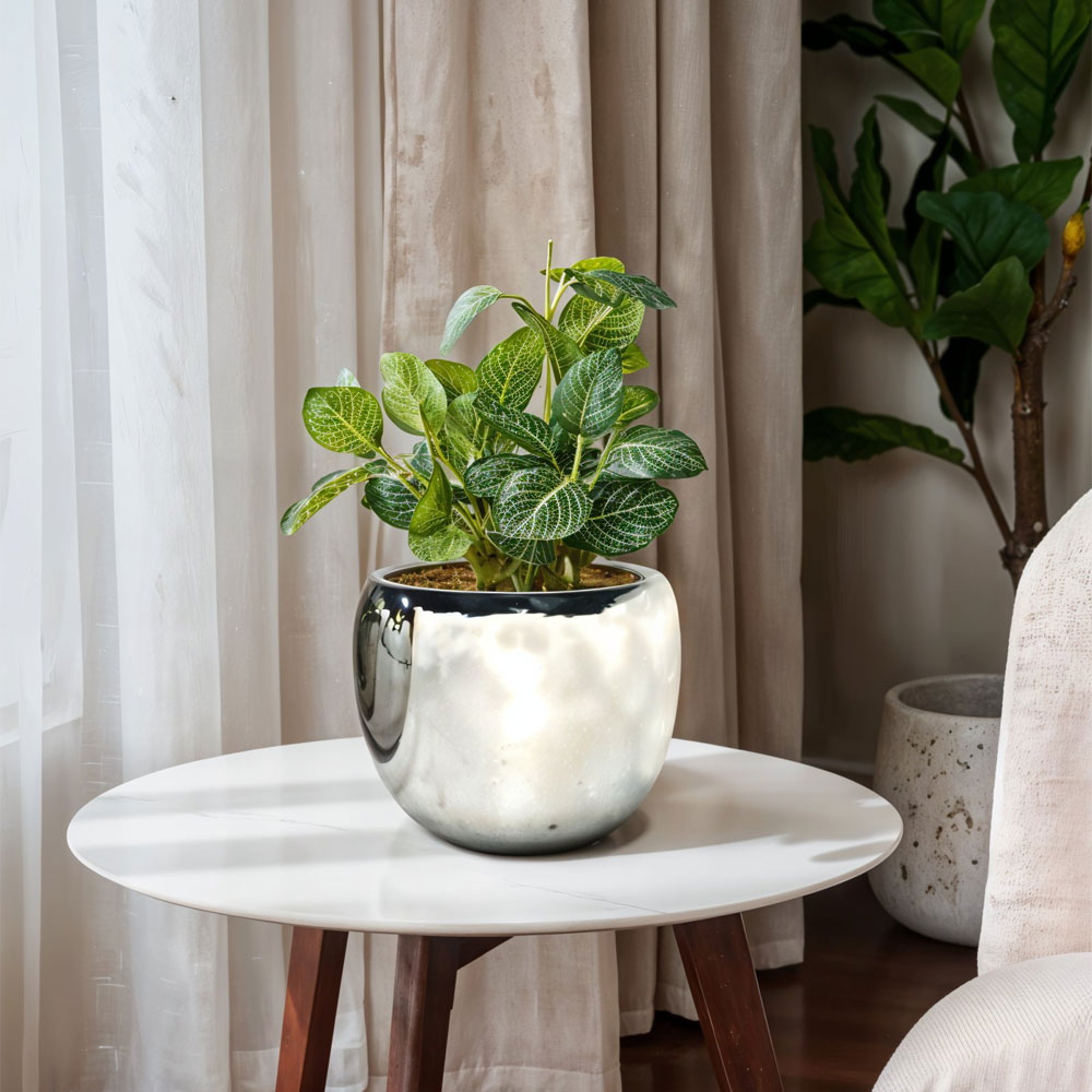 ARGENTO ΒΑΖΟ 28x28x24cm ΚΕΡΑΜΙΚΟ ΑΣΗΜΙ - Image 2