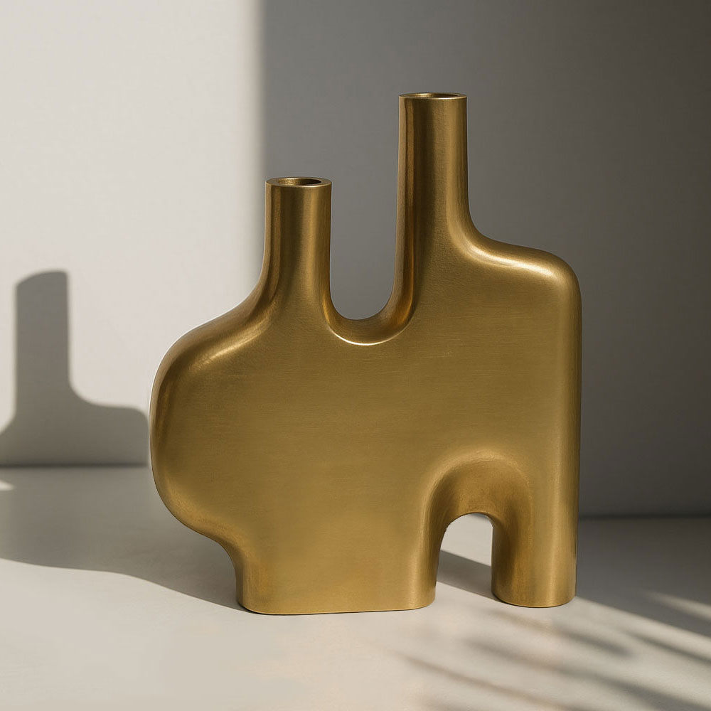 BRONTIE ΒΑΖΟ 30x7x36 ΑΛΟΥΜΙΝΙΟ ΧΡΥΣΟ - Image 2