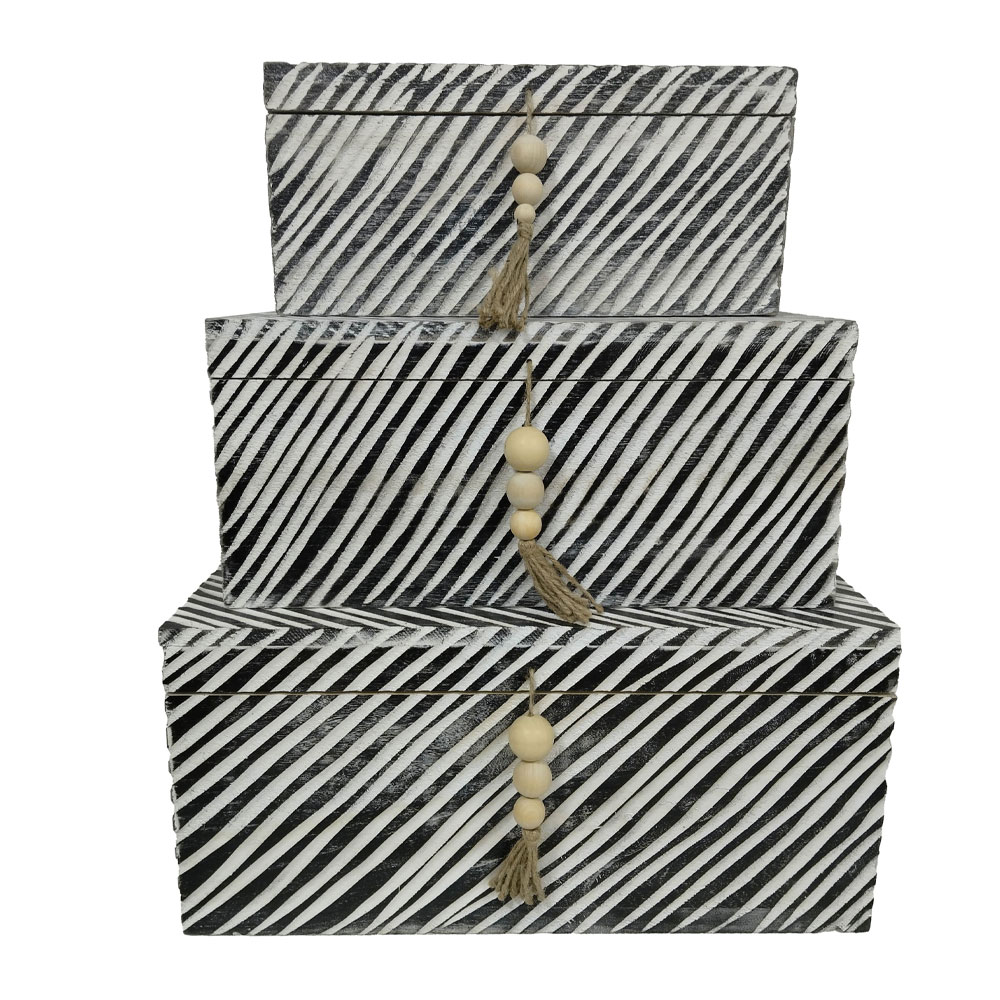 RONAN ΚΟΥΤΙ ΑΠΟΘΗΚΕΥΣΗΣ ΣΕΤ 3ΤΜΧ 64x44x30cm ΞΥΛΟ ΚΑΦΕ ΜΠΕΖ