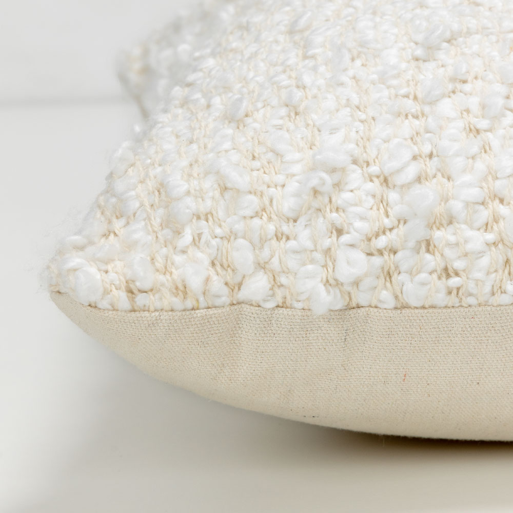 SIMPUL ΔΙΑΚΟΣΜΗΤΙΚΟ ΜΑΞΙΛΑΡΙ 45x45 ΥΦΑΣΜΑ ΛΕΥΚΟ POLYESTER - Image 3