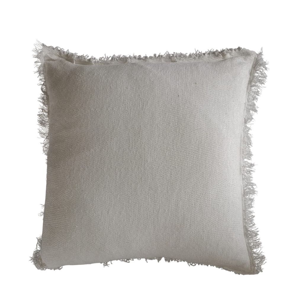 BELUD ΔΙΑΚΟΣΜΗΤΙΚΟ ΜΑΞΙΛΑΡΙ 45x45cm ΥΦΑΣΜΑ ΛΕΥΚΟ POLYESTER