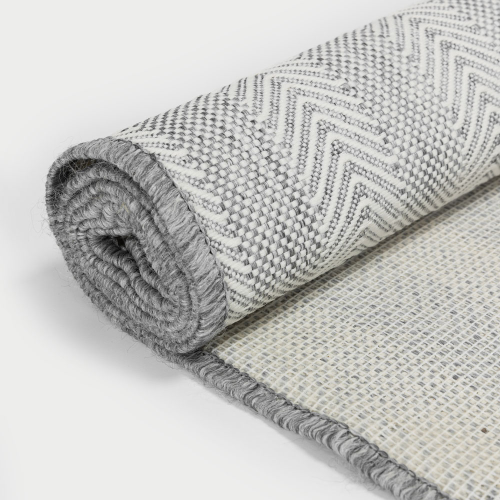 VISHAL ΧΑΛΙ ΣΑΛΟΝΙΟΥ ΕΞΩΤΕΡΙΚΟΥ ΧΩΡΟΥ 200x150 PP ΓΚΡΙ ΛΕΥΚΟ - Image 2