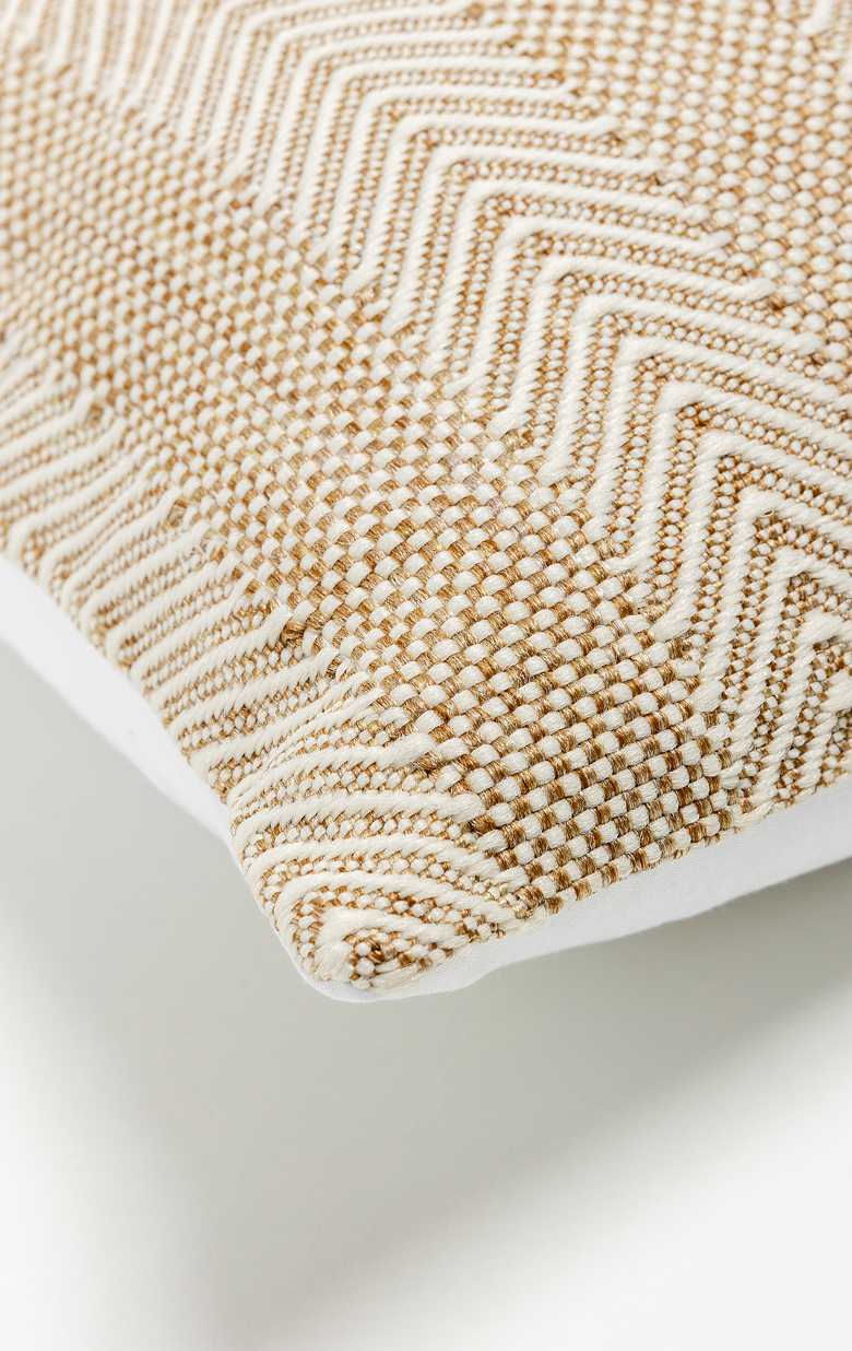 KUNAL ΔΙΑΚΟΣΜΗΤΙΚΟ ΜΑΞΙΛΑΡΙ ΕΞΩΤΕΡΙΚΟΥ ΧΩΡΟΥ 45x45cm ΥΦΑΣΜΑ ΜΠΕΖ POLYESTER - Image 3