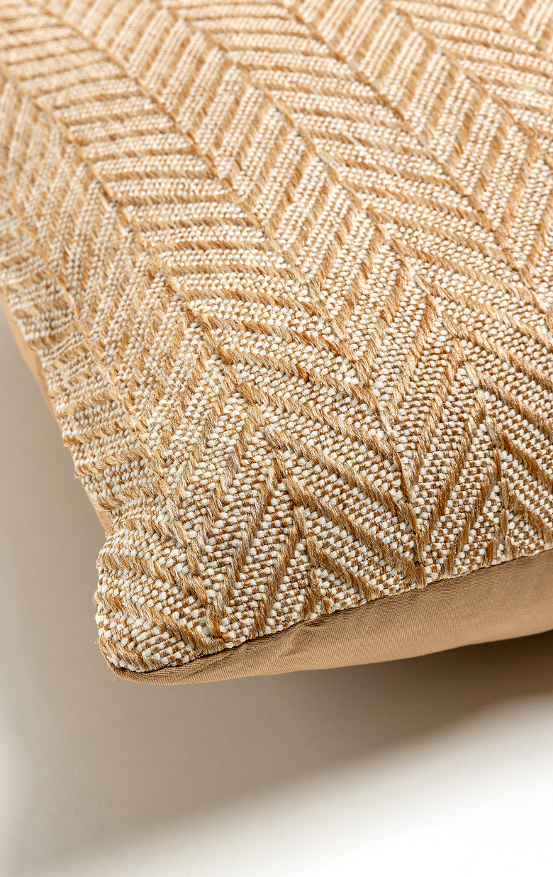 IKAN ΔΙΑΚΟΣΜΗΤΙΚΟ ΜΑΞΙΛΑΡΙ ΕΞΩΤΕΡΙΚΟΥ ΧΩΡΟΥ 45x45cm ΥΦΑΣΜΑ CARAMEL POLYESTER - Image 3