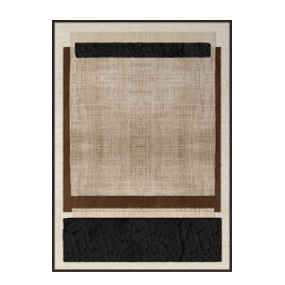 SQUARE ΠΙΝΑΚΑΣ ΔΙΑΚΟΣΜΗΤΙΚΟΣ ΜΕ ΚΟΡΝΙΖΑ 80x120x4.3cm ΚΑΜΒΑΣ ΜΠΕΖ ΜΑΥΡΟ ΚΑΦΕ PS