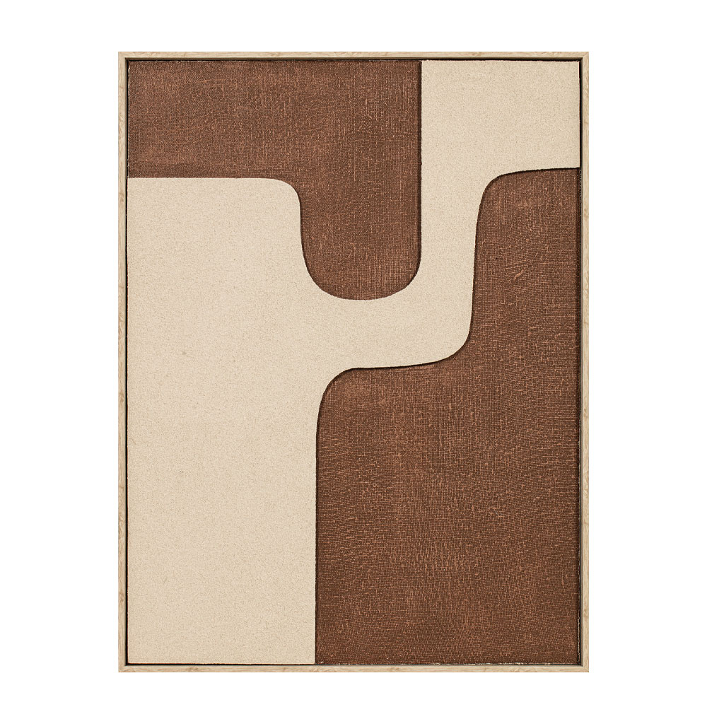 MEADOW A ΠΙΝΑΚΑΣ ΔΙΑΚΟΣΜΗΤΙΚΟΣ ΜΕ ΚΟΡΝΙΖΑ 60x80x3.2cm ΚΑΜΒΑΣ ΚΑΦΕ BEIGE ΞΥΛΟ ΦΥΣΙΚΟ