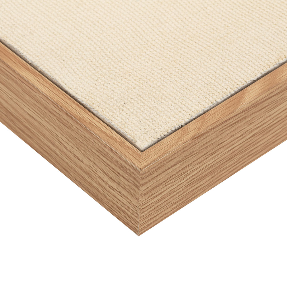 LA ROCCIA II ΠΙΝΑΚΑΣ ΔΙΑΚΟΣΜΗΤΙΚΟΣ ΜΕ ΚΟΡΝΙΖΑ 80x80x3.8cm ΚΑΜΒΑΣ ΚΑΦΕ BEIGE ΞΥΛΟ ΦΥΣΙΚΟ - Image 2